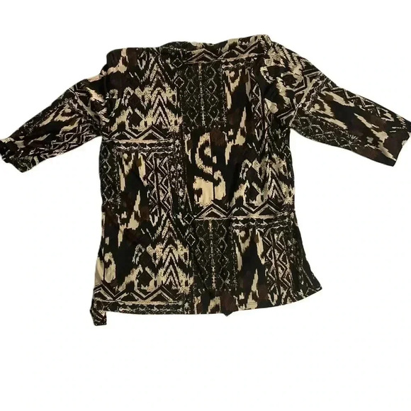 Judith Womens Animal Print Open Front Cardigan 3/4 Sleeves Patterned Size 2X - Picture 4 of 6